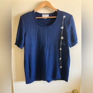 Sideffects Blouse | New without Tags | Color Navy Blue